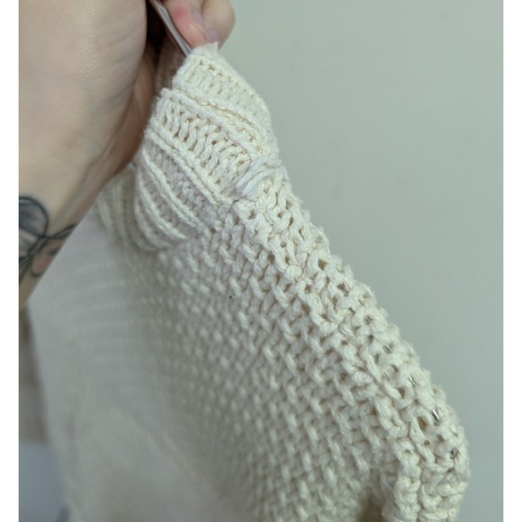 Vintage North Bay Outfitters Fisherman Sweater Made in USA Heavy Knit Ivory‎ M - Picture 6 of 8